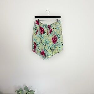 [Torrid] Women's Yellow Floral Print Elastic Waist Rayon Shorts